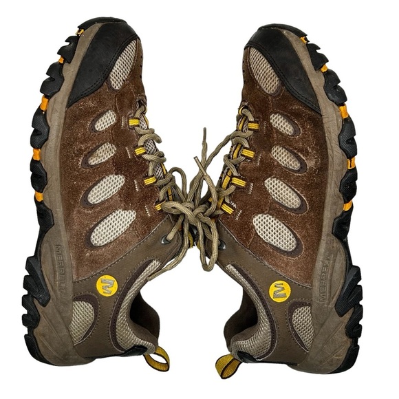 Merrell Men’s Ridgepass Trail/Hiking/Walking Shoes in Boulder/Old Gold Sz 10 - Picture 7 of 15
